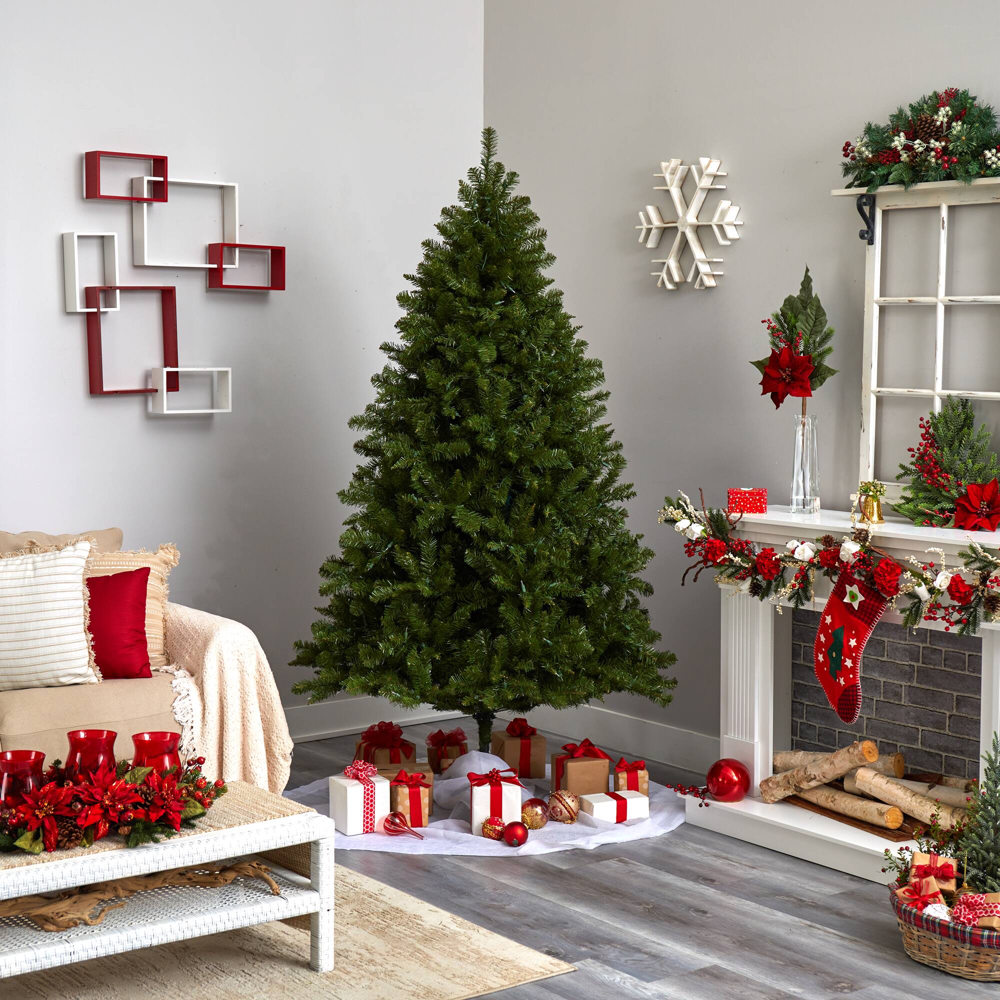 7.5ft. Pre-Lit Windermere Christmas Tree, Clear Lights